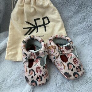 Freshly Picked Disney Princess Leather Mary Jane Baby Booties Moccasins